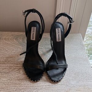 Steve Madden Black Strappy Heels